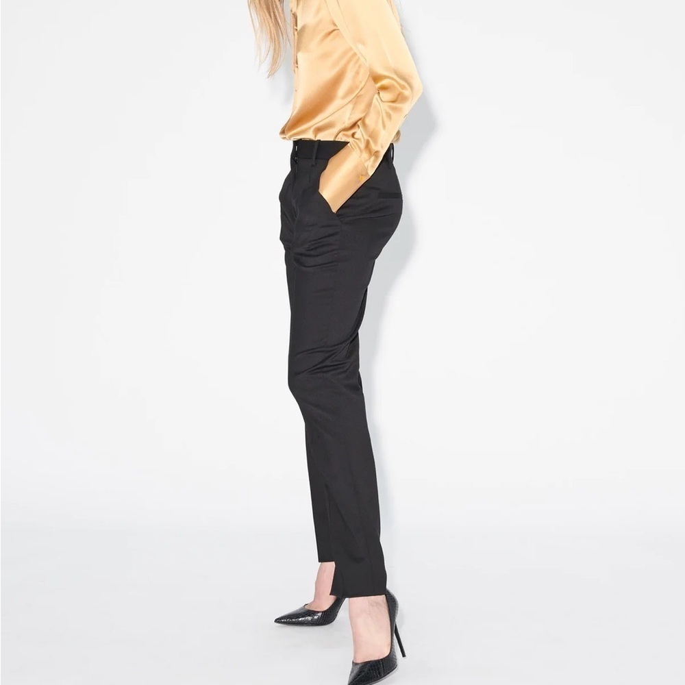 Nwt Barbara Bui Wool Straight Leg Trouser Pants XXS Black